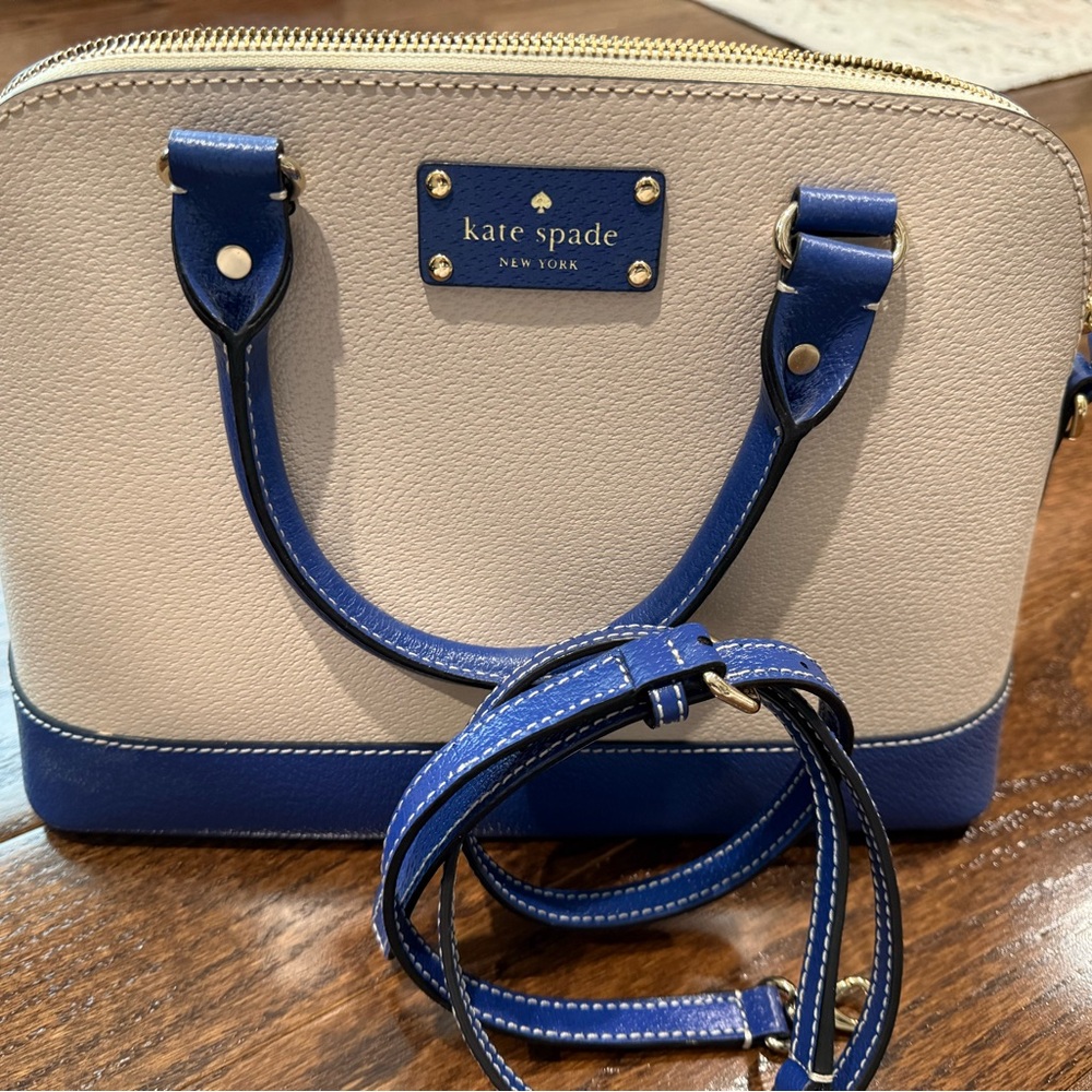 Kate Spade Blue and Cream Satchel - Picture 3 of 5